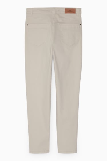 Dámské - Kalhoty - high waist - regular fit - krémové barvy