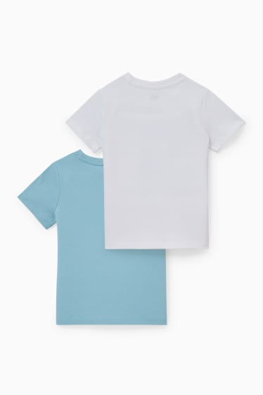 Kinderen: jongens - Set van 2 - T-shirt - lichtblauw