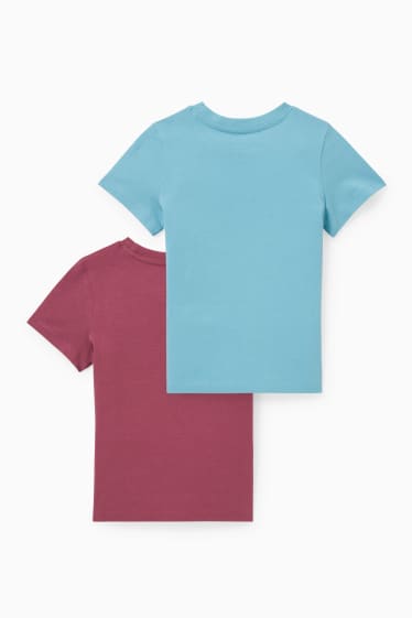 Niños - Pack de 2 - camisetas de manga corta - burdeos