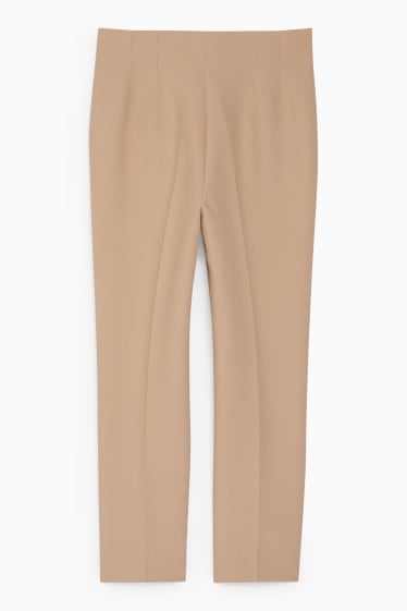 Donna - Pantaloni di stoffa - vita alta - cigarette fit - beige