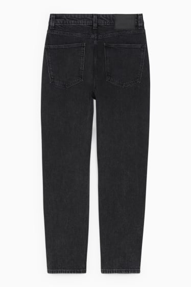 Women - Mom jeans - high waist - LYCRA® - denim-dark gray