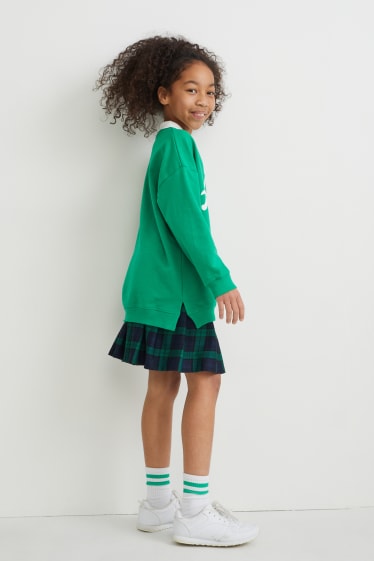 Dětské - Souprava - mikina a sukně - 2dílná - zelená