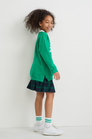 Bambine - Set - felpa e gonna - 2 pezzi - verde