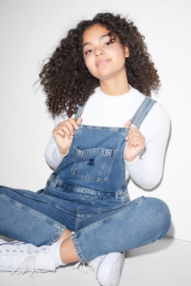 Damen - CLOCKHOUSE - Jeans-Latzhose - helljeansblau