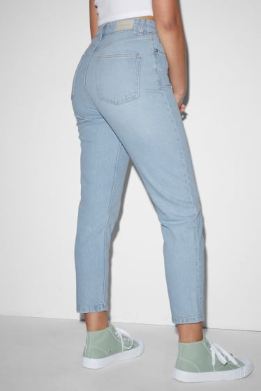 Dámské - CLOCKHOUSE - mom jeans - high waist - džíny - světle modré