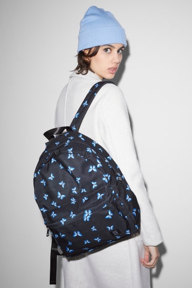 Mujer - CLOCKHOUSE - mochila - estampada - azul oscuro