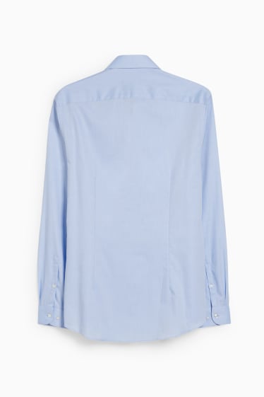 Uomo - Camicia business - slim fit - cutaway - facile da stirare - azzurro