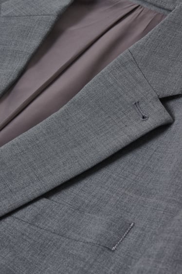 Pánské - Oblekové sako - regular fit - Flex - směs střižní vlny - LYCRA® - šedá