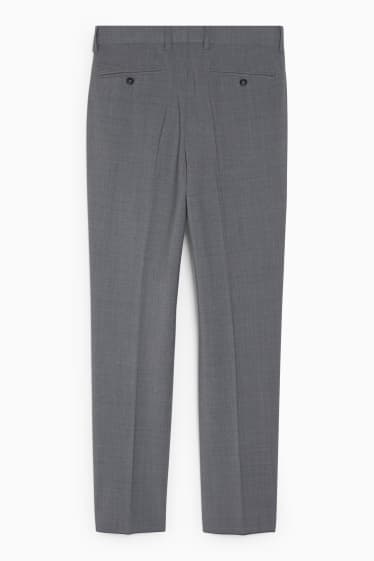 Uomo - Pantaloni coordinabili - regular fit - stretch - misto lana - grigio