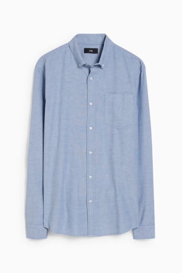 Herren - Oxford Hemd - Regular Fit - Button-down - hellblau