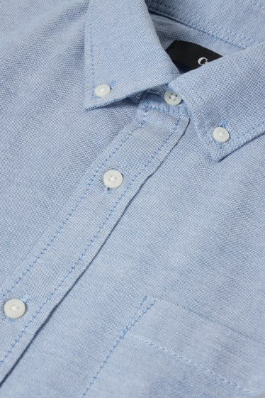 Uomo - Camicia Oxford - regular fit - button down - azzurro