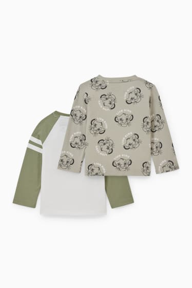 Bebeluși - băieți - Multipack 2 buc. - Regele Leu - tricou cu mânecă lungă bebeluși - alb