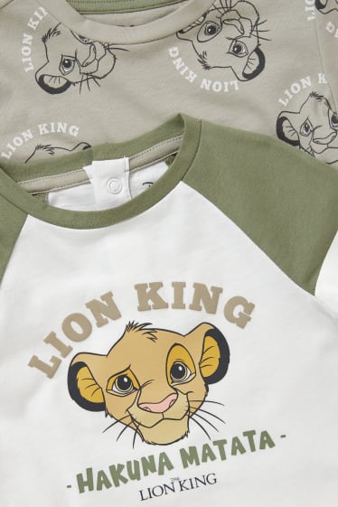 Bébés - Lot de 2 - Le Roi Lion - haut à manches longues bébé - blanc