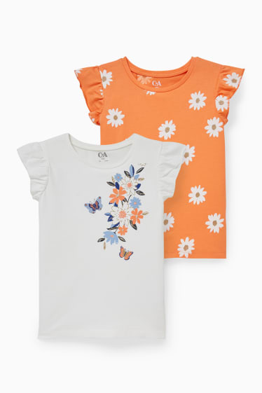 Kinder Mädchen - Multipack 2er - Kurzarmshirt - weiss