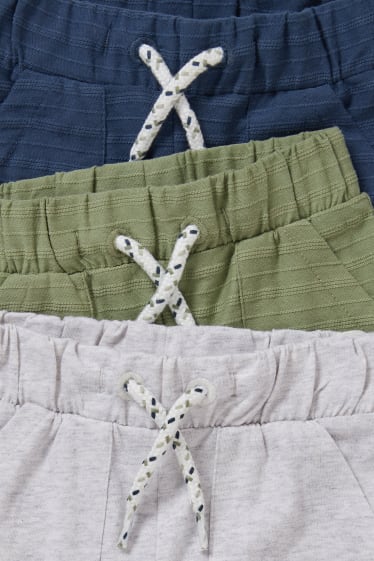Baby: jongens - Set van 3 - babyjoggingbroek - groen