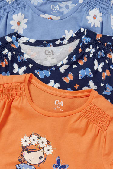 Kinder Mädchen - Multipack 3er - Kurzarmshirt - orange