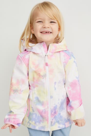 Niños - Chaqueta softshell con capucha - rosa