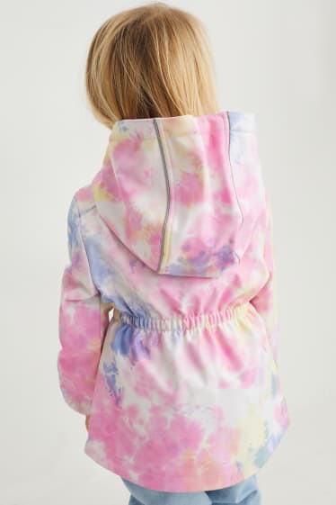 Niños - Chaqueta softshell con capucha - rosa