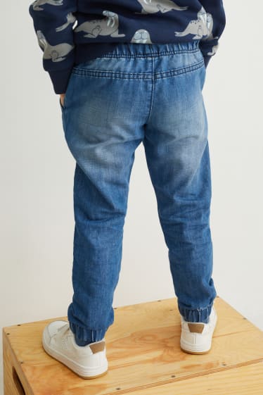 Copii - Multipack 3 buc. - jeans, pantaloni cargo și pantaloni de trening - albastru închis