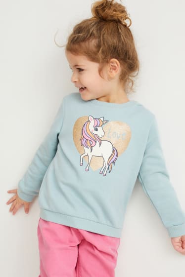 Children - Unicorn - sweatshirt - light blue