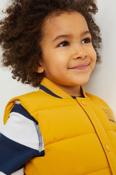 Dětské - Prošívaná vesta - žlutá