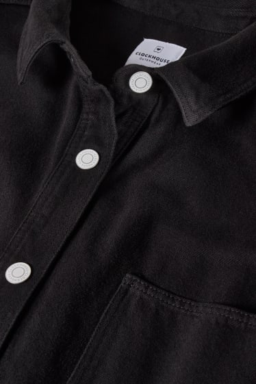 Dospívající a mladí - CLOCKHOUSE - košilová bunda - černá