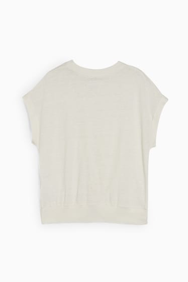 Enfants - T-shirt noué - blanc crème