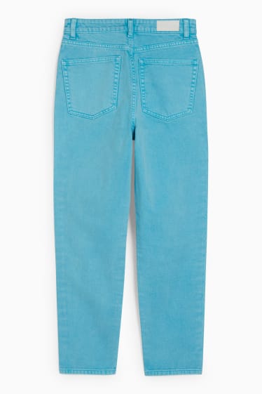 Tieners & jongvolwassenen - CLOCKHOUSE - mom jeans - high waist - turquoise