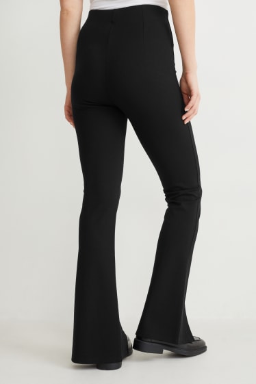 Donna - Pantaloni di jersey - regular fit - nero