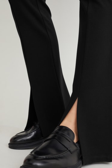Women - Jersey trousers - regular fit - black