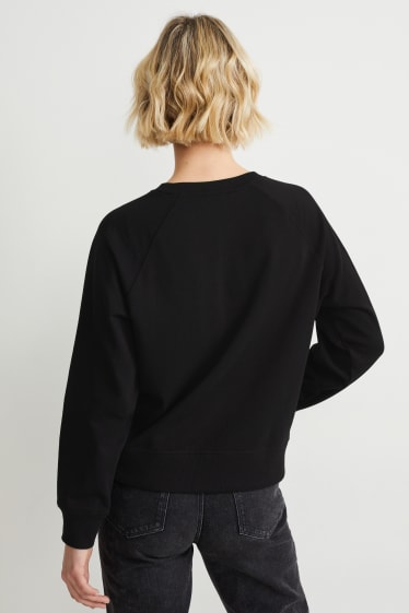 Dames - Basic-sweatshirt - zwart