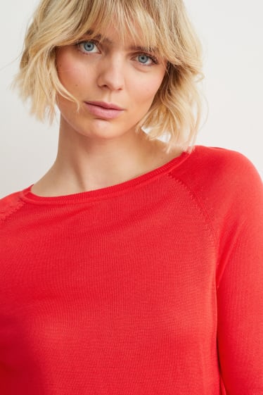 Femmes - Pullover basique - rouge