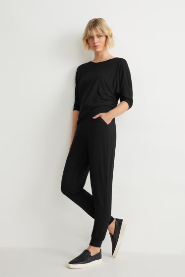 Femmes - Pantalon de jogging basique - noir