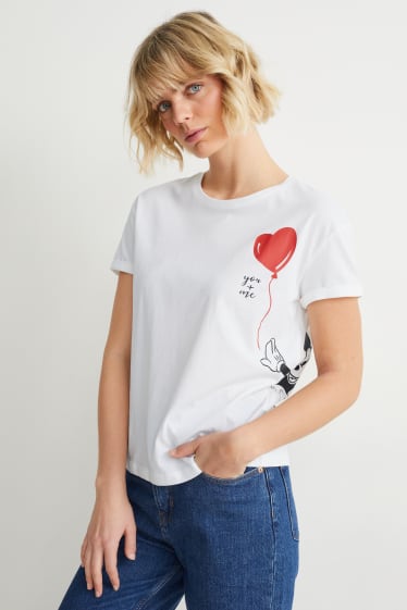 Women - T-shirt - Mickey Mouse - white