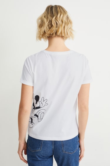 Damen - T-Shirt - Micky Maus - weiß