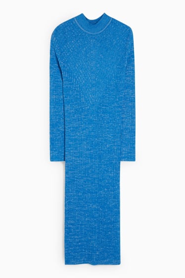 Femmes - Robe en maille - bleu