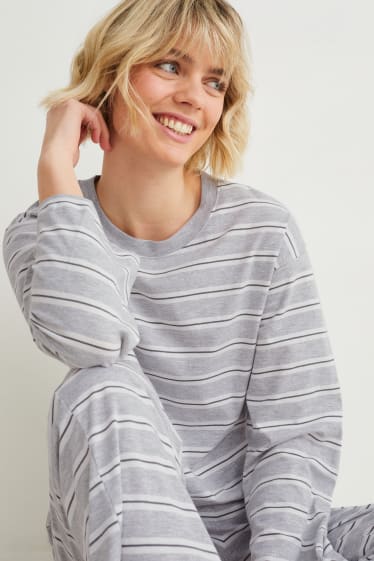 Dona - Pijama - ratlles - gris clar