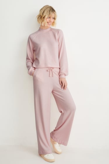 Femmes - Pantalon en jersey - Loose Fit - rose