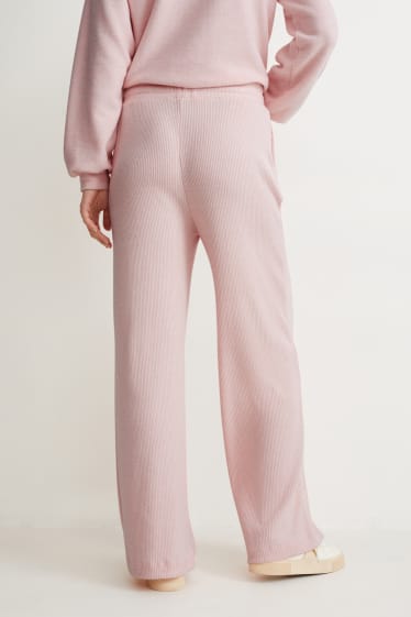 Donna - Pantaloni in jersey - loose fit - rosa