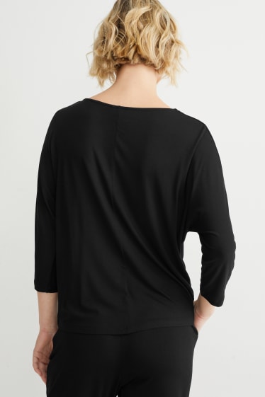 Women - Basic long sleeve top - black