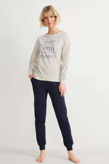 Dona - Pijama - gris clar jaspiat