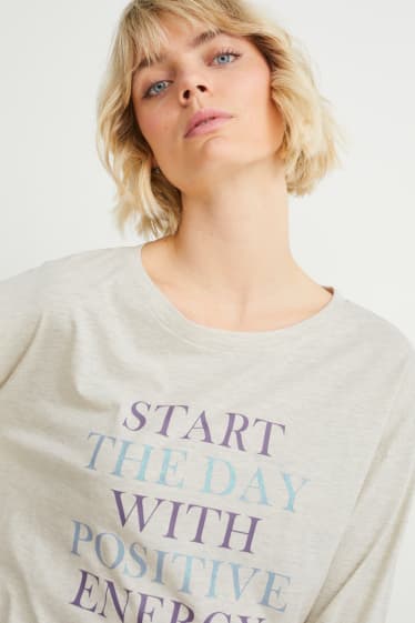 Dona - Pijama - gris clar jaspiat