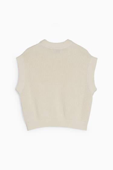 Bambini - Gilet in maglia - bianco crema