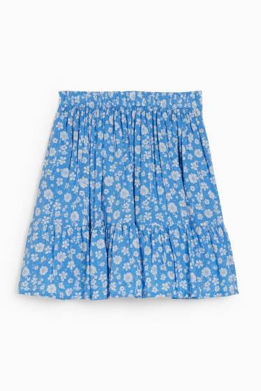 Children - Skirt - floral - light blue