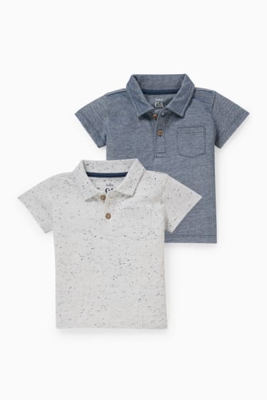 Bébés - Lot de 2 - polos pour bébé - bleu