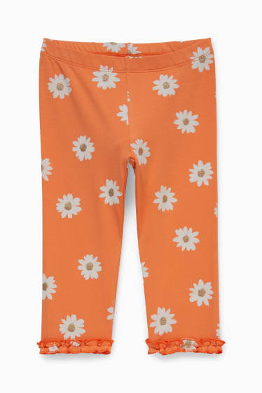 Enfants filles - Ensemble - 2 T-shirts, une jupe et des leggings - 4 pièces - blanc crème