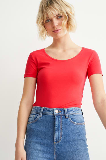 Dames - T-shirt - rood