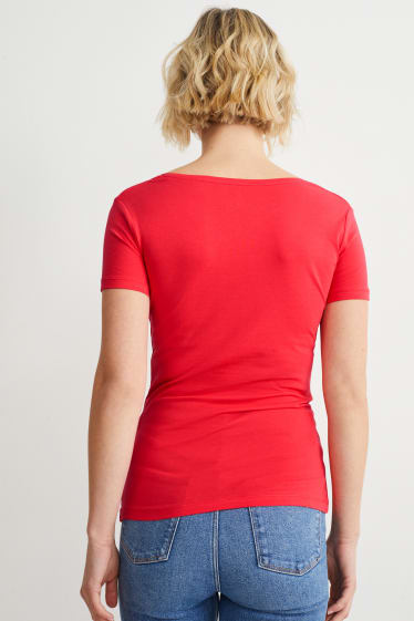 Dames - T-shirt - rood