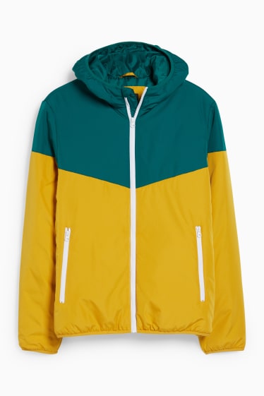 Uomo - Giacca con cappuccio - giallo