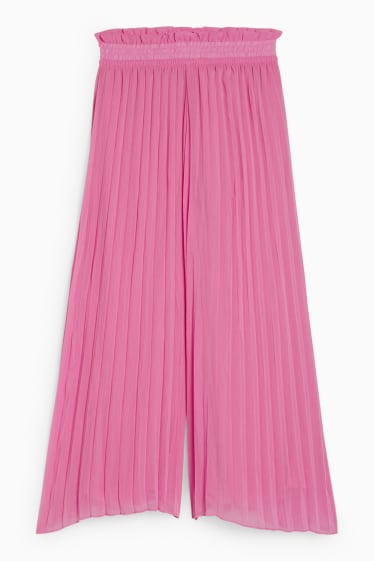 Bambine - Pantaloni plissettati - fucsia